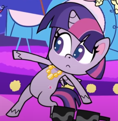 Size: 394x404 | Tagged: safe, derpibooru import, screencap, twilight sparkle, twilight sparkle (alicorn), alicorn, pony, my little pony: pony life, sportacular spectacular musical musak-ular, spoiler:pony life s01e46, bipedal, cropped, cute, female, jewelry, necklace, shocked, solo, sunglasses, twiabetes, we shine brighter together