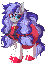 Size: 4631x6251 | Tagged: safe, artist:ask-colorsound, derpibooru import, oc, oc only, oc:cinnabyte, earth pony, pony, adorkable, clothes, cute, dork, dress, female, gaming headset, glasses, headphones, headset, mare, simple background, smiling, socks, solo, transparent background