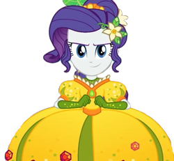 Size: 750x694 | Tagged: safe, artist:supersamyoshi, derpibooru import, edit, edited screencap, screencap, rarity, better together, equestria girls, holidays unwrapped, background removed, cornucopia costumes, female, inflatable dress, simple background, solo, transparent background