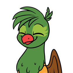 Size: 894x894 | Tagged: safe, artist:jellysiek, derpibooru import, oc, oc only, oc:kalimu, griffon, cute, male, simple background, smiling, solo, transparent background