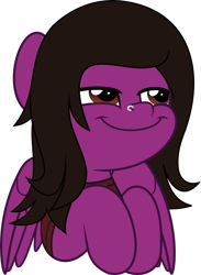 Size: 3667x5000 | Tagged: safe, artist:jhayarr23, derpibooru import, part of a set, pegasus, pony, bust, clothes, commission, male, nose piercing, pierce the veil, piercing, ponified, shirt, simple background, smug, solo, stallion, t-shirt, transparent background, vic fuentes, wings, ych result