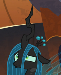 Size: 676x832 | Tagged: safe, derpibooru import, screencap, queen chrysalis, changeling, changeling queen, the beginning of the end, solo