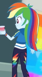 Size: 425x768 | Tagged: safe, derpibooru import, screencap, rainbow dash, better together, equestria girls, run to break free, butt, cropped, cute, dashabetes, rainbutt dash, solo