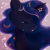 Size: 2500x2500 | Tagged: safe, artist:_mpiesocks, artist:raily, derpibooru import, princess luna, alicorn, pony, bust, crying, eyes closed, moon, portrait, stars