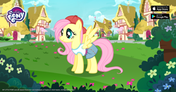 Size: 1200x630 | Tagged: safe, derpibooru import, fluttershy, pegasus, pony, 90s grunge fluttershy, gameloft, outfit, solo, vector