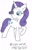 Size: 683x1070 | Tagged: safe, artist:cmara, derpibooru import, rarity, pony, unicorn, eyeshadow, female, makeup, mare, raised hoof, simple background, smiling, smirk, solo, traditional art, white background