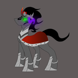 Size: 3000x3000 | Tagged: safe, artist:toptian, derpibooru import, king sombra, pony, unicorn, cape, clothes, gray background, male, simple background, solo, sombra eyes, stallion