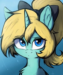 Size: 2000x2400 | Tagged: safe, artist:tatykin, derpibooru import, oc, oc:diamonody, unicorn, female, looking at you, pensive, solo, unimpressed