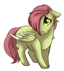 Size: 315x350 | Tagged: safe, artist:amiookamiwolf, derpibooru import, oc, oc only, oc:aglais, pegasus, pony, colt, male, offspring, parent:big macintosh, parent:fluttershy, parents:fluttermac, simple background, solo, transparent background