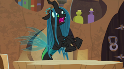 Size: 1920x1080 | Tagged: safe, derpibooru import, screencap, queen chrysalis, changeling, changeling queen, the ending of the end, female, solo