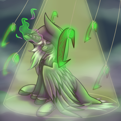 Size: 1500x1500 | Tagged: safe, artist:jane-ander, derpibooru import, oc, alicorn, pony, cloak, clothes, magic, solo