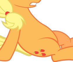 Size: 3477x2954 | Tagged: safe, artist:slb94, derpibooru import, edit, applejack, earth pony, pony, belly, cropped, female, high res, pictures of bellies, simple background, sitting, solo, transparent background, vector, vector edit