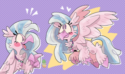 Size: 3500x2060 | Tagged: safe, artist:peanutcat62, derpibooru import, silverstream, hippogriff, cute, diastreamies, female, heart, high res, no pupils, open mouth, smiling, solo