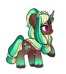 Size: 270x306 | Tagged: safe, derpibooru import, oc, oc only, oc:forest fae, pony, unicorn, horn, raised hoof, simple background, solo, unicorn oc, unshorn fetlocks, white background