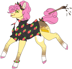 Size: 843x810 | Tagged: safe, artist:malinraf1615, derpibooru import, li'l cheese, earth pony, pony, the last problem, :p, alternate hairstyle, bandana, chest fluff, clothes, coat markings, glasses, headcanon, male, older li'l cheese, raised hoof, raised leg, redesign, shirt, simple background, spoon, stallion, tongue out, transparent background, unshorn fetlocks, wooden spoon