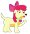 Size: 2465x2803 | Tagged: safe, artist:dupontsimon, derpibooru import, apple bloom, dog, fanfic:magic show of friendship, equestria girls, collar, cutie mark collar, dogified, fanfic art, puppy bloom, species swap, transformation, vector