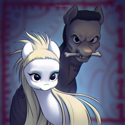 Size: 2126x2126 | Tagged: safe, artist:katputze, derpibooru import, pony, bone, caricature, die antwoord, fanart, ponified