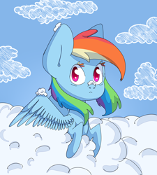 Size: 2700x3000 | Tagged: safe, artist:ranillopa, derpibooru import, rainbow dash, pegasus, pony, cloud, looking at you