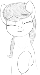 Size: 451x827 | Tagged: safe, artist:zippysqrl, derpibooru import, octavia melody, earth pony, pony, bust, eyes closed, female, grayscale, monochrome, raised hoof, solo