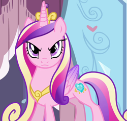 Size: 1208x1155 | Tagged: safe, derpibooru import, screencap, princess cadance, alicorn, pony, the crystal empire, cropped, determined, female, mare, solo