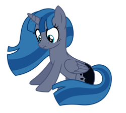 Size: 1280x1151 | Tagged: safe, artist:tenderrain46, derpibooru import, oc, alicorn, pony, female, mare, offspring, parent:princess luna, parent:stygian, simple background, solo, transparent background