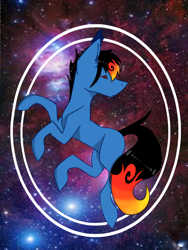 Size: 3000x4000 | Tagged: safe, artist:toptian, derpibooru import, oc, oc only, earth pony, pony, earth pony oc, eyes closed, floating, male, space, stallion