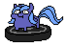 Size: 140x96 | Tagged: safe, artist:color anon, princess luna, alicorn, pony, /mlp/, animated, pixel art, roomba, simple background, solo, transparent background, woona