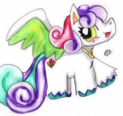 Size: 2074x1955 | Tagged: safe, artist:crystaltheechidna, derpibooru import, oc, oc only, oc:bell, pegasus, blushing, pegasus oc, simple background, solo, tongue out, white background, wings