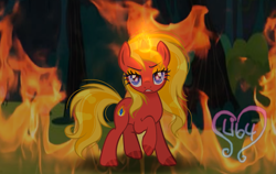 Size: 1767x1117 | Tagged: safe, artist:lumi-infinite64, derpibooru import, oc, unicorn, fire, solo