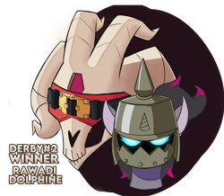 Size: 2480x2160 | Tagged: safe, artist:hitsuji, derpibooru import, oleander, demon, them's fightin' herds, community related, crossover, duo, fred, guilty gear, potemkin, simple background, transparent background, zato-1