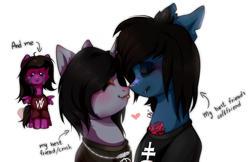 Size: 2187x1421 | Tagged: safe, artist:pledus, derpibooru import, earth pony, pegasus, pony, undead, unicorn, zombie, zombie pony, bring me the horizon, bust, clothes, commission, crying, disguise, disguised siren, eyes closed, fangs, forever alone, friendzone, gay, glasgow smile, happy, heart, horn, jewelry, kellin quinn, male, meme, necklace, nose piercing, nuzzling, oliver sykes, pierce the veil, piercing, ponified, scar, shipping, shirt, simple background, sleeping with sirens, smiling, spread wings, stallion, stitches, t-shirt, tattoo, text, tongue out, torn ear, trio, trio male, unrequited love, vic fuentes, white background, wings, ych result