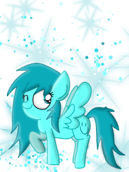 Size: 768x1024 | Tagged: safe, artist:crossovercartoons, derpibooru import, oc, oc:random shine, pegasus, artwork, drawing, smiling, weird