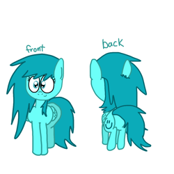 Size: 1080x1080 | Tagged: safe, artist:crossovercartoons, derpibooru import, oc, oc only, oc:random shine, pegasus, artwork, drawing, front view, rear view, simple background, solo, weird, white background