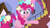 Size: 1920x1080 | Tagged: safe, derpibooru import, screencap, pinkie pie, earth pony, pony, the ending of the end, cupcake, female, food, solo, tongue out