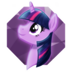 Size: 2048x2048 | Tagged: safe, artist:whitequartztheartist, derpibooru import, twilight sparkle, unicorn, female, glow, head, purple, simple background, solo, white background