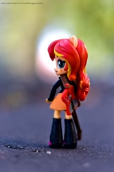 Size: 1024x1544 | Tagged: safe, artist:artofmagicpoland, derpibooru import, sunset shimmer, equestria girls, doll, equestria girls minis, female, guitar, musical instrument, photo, solo, sunset shimmer day, toy, watermark