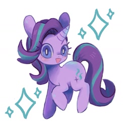 Size: 1065x1089 | Tagged: safe, artist:mesqrit, derpibooru import, starlight glimmer, pony, unicorn, cute, female, glimmerbetes, looking at you, mare, open mouth, simple background, solo, white background