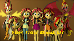 Size: 7680x4320 | Tagged: safe, artist:fazbearsparkle, derpibooru import, sunset satan, sunset shimmer, better together, equestria girls, equestria girls (movie), friendship games, rainbow rocks, 3d, daydream shimmer, evil, evil grin, grin, looking at you, smiling, source filmmaker, sunset shimmer day