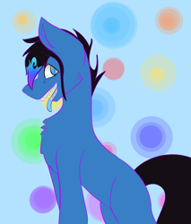 Size: 2010x2356 | Tagged: safe, artist:toptian, derpibooru import, oc, oc only, earth pony, pony, abstract background, chest fluff, earth pony oc, male, open mouth, solo, stallion, tongue out