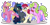 Size: 4503x2232 | Tagged: safe, artist:julunis14, derpibooru import, daisy, flower wishes, lily, lily valley, roseluck, oc, oc:spark gap, bat pony, fanfic:fine print, bat pony oc, bat wings, blushing, canon x oc, shipping, simple background, tongue out, transparent background, wings