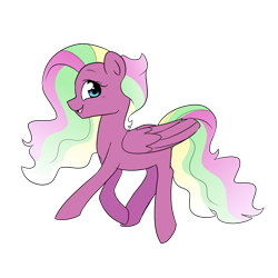 Size: 1280x1280 | Tagged: safe, artist:little-tweenframes, derpibooru import, oc, oc only, pegasus, pony, deleted from derpibooru, female, mare, next generation, parent:princess celestia, simple background, smiling, solo, transparent background