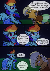 Size: 700x1000 | Tagged: safe, artist:little-tweenframes, derpibooru import, applejack, rainbow dash, earth pony, pegasus, pony, comic:night at the gala, comic:night at the gala: the breakup, series:cloudsdale symphony, clothes, comic, deleted from derpibooru, dress