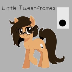 Size: 540x540 | Tagged: safe, artist:little-tweenframes, derpibooru import, oc, oc:little tweenframes, earth pony, pony, deleted from derpibooru, glasses, solo