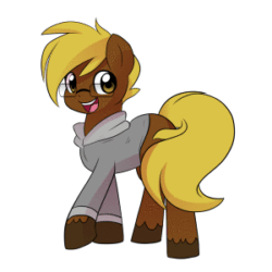Size: 300x300 | Tagged: safe, artist:little-tweenframes, derpibooru import, oc, oc only, earth pony, pony, animated, clothes, deleted from derpibooru, glasses, hoodie, simple background, solo, transparent background