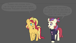 Size: 1368x779 | Tagged: safe, artist:little-tweenframes, derpibooru import, moondancer, sunset shimmer, pony, unicorn, series:sciset diary, comic, deleted from derpibooru, wip