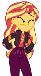 Size: 775x1413 | Tagged: safe, artist:gmaplay, derpibooru import, sunset shimmer, better together, equestria girls, sunset's backstage pass!, spoiler:eqg specials, bunset shimmer, butt, butt hurt, female, literal butthurt, pain, simple background, solo, spank, spanked, sunset shimmer day, transparent background