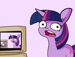 Size: 4455x3366 | Tagged: safe, artist:tjpones, derpibooru import, edit, twilight sparkle, droste effect, exploitable meme, meme, recursion, twilight's computer