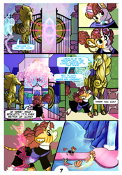 Size: 2100x3000 | Tagged: safe, artist:loryska, derpibooru import, oc, oc:clarabelle, pony, seapony (g4), comic:friendship grows, magic, statue