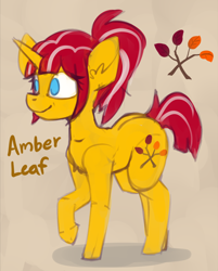 Size: 1102x1373 | Tagged: safe, artist:marsminer, derpibooru import, oc, oc only, oc:amber leaf