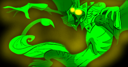 Size: 1124x592 | Tagged: safe, artist:mellow91, derpibooru import, cosmos (character), oc, oc:the supreme being, draconequus, black background, cosmageddon, glowing eyes, golden eyes, possessed, simple background, solo